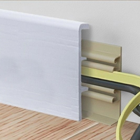 Напольный Плинтус Rico Concept 80 Белый с тиснением