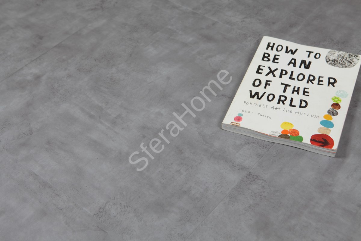 Кварц-виниловая плитка Decoria Office Tile DT742 Бетон Пантеон 2.5/0.5мм