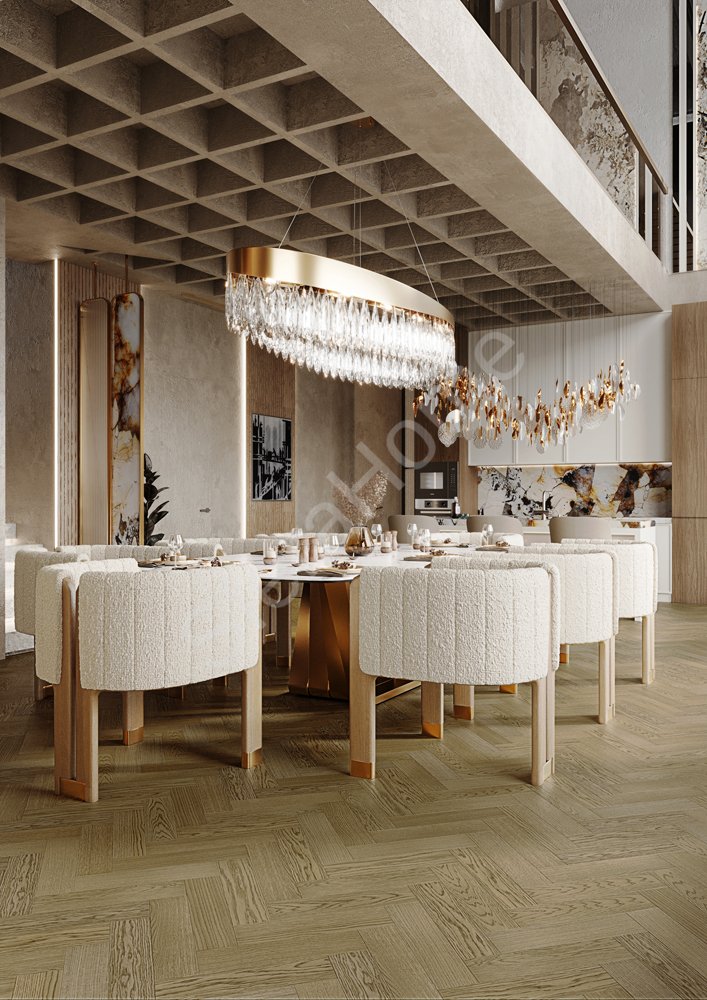 Кварцевый паркет Quartz Parquet Штучный паркет Дуб Конго 44-1258-54 5/0,6 мм