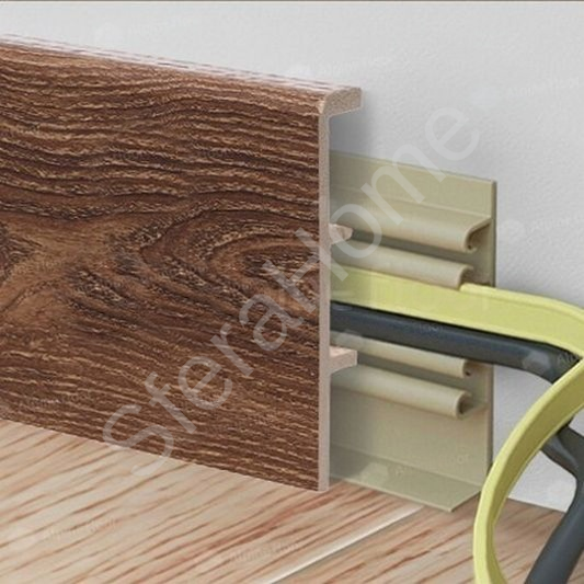 Напольный Плинтус Rico Concept 80 Дуб миндальный