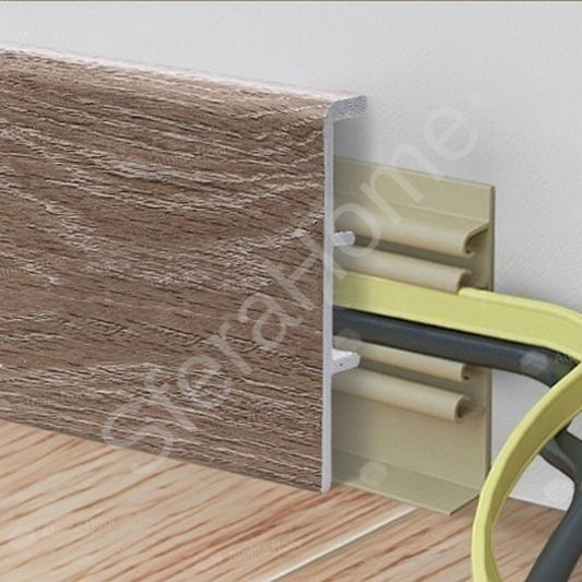 Напольный Плинтус Rico Concept 80 Дуб каньон кремовый